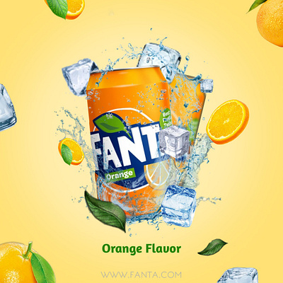 Fanta Advertise Poster branding design graphic design illustration logo ui vector