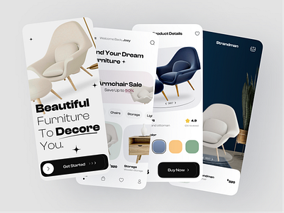 Furniture App app design ecommerce furniture mobile mobile design onboarding shop trend ui ui design ux virtual reality