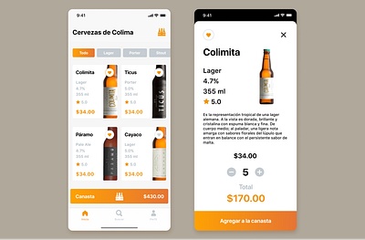 Beer marketplace - Cerbeerus app design ui ux