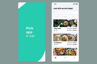 Food ordering app - Pick app app design ui ux