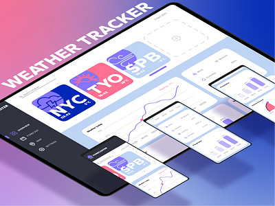Weather dashboard design concept dashboard uiux web design