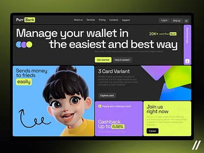 Neobank Web Platform accounts animation app bank dashboard design homepage landing landing page manage motion neobank online platform ui ux web web interaction web ui website