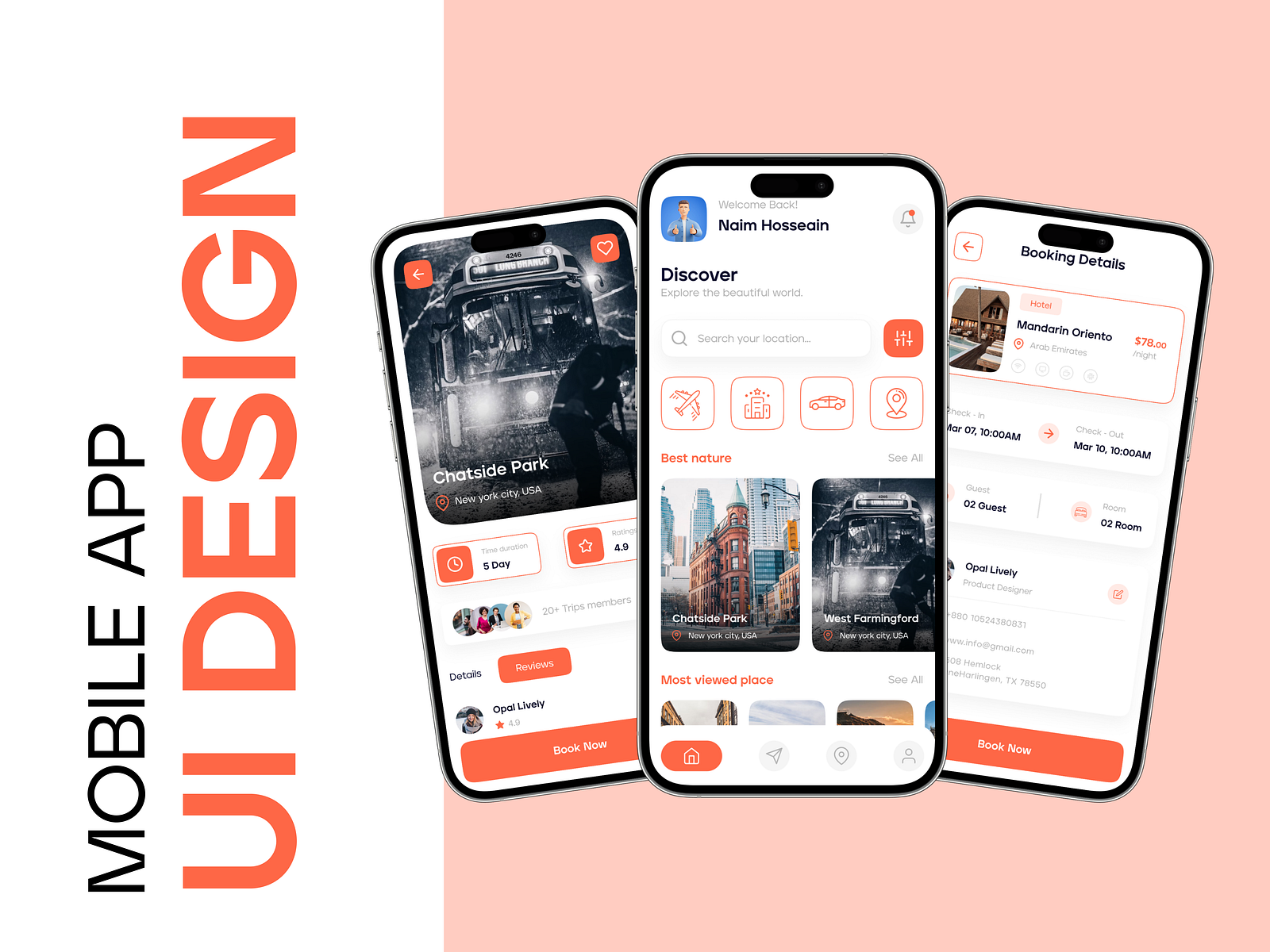Travel App UI Design by Md. Naim Hosseain on Dribbble