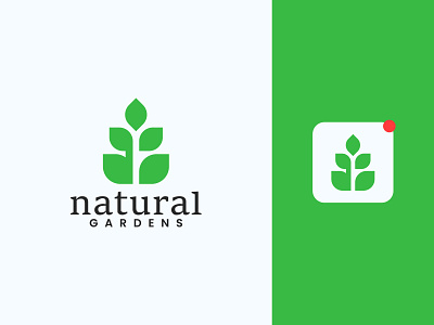 Natural Gardens - Plant, tree, planting, leaf or leaves logo brand identity branding creative logo creative logo mark design graden icon logo logo branding logo creation logo design logo mark logo trends logos minimal minimal logo design modern logo natural symbol