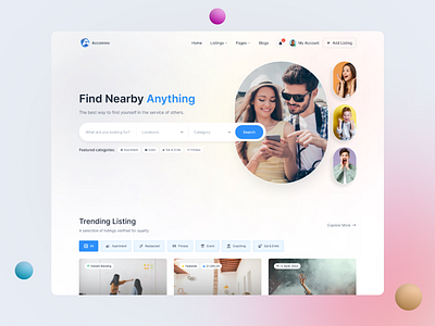 Accommo - Tailwind Directory & Listings Template accommo design design system home page landing page popular popular website product design tailwindcss trend2023 trending ui ui design ui kits ui lib uiux ux ux design visual design website