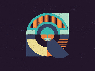 Letter Q - 36 Days of Type 36 days of type 36days q 36daysoftype art deco art nouveau branding design graphic design illustration koloman moser letter q typographic art typographic illustration typography vienna secession