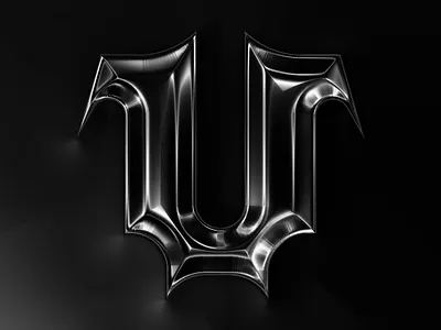 U – 36DOT 2023 36daysoftype 3d abstract animation art black branding chrome chrometype design filter forge graphic design illustration lettering logo motion graphics type design typography vector