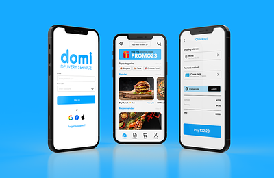 Domi Delivery App - Case Study (UI/UX, Branding) branding case study design graphic design logo ui ux