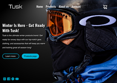 Tusk figma page product ui ux website winter winter