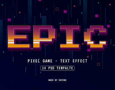 Pixel Game Text Effect - Photoshop computer effect effects game layer style photoshop pixel pixel creator pixel effect pixel game pixel maker pixel text pixel typography psd style template text text effect text game typography
