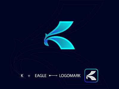 K Eagle Logo abstract logo best logo business company creative logo eagle eagle logo gradient hulk k logo modern logo unique logo