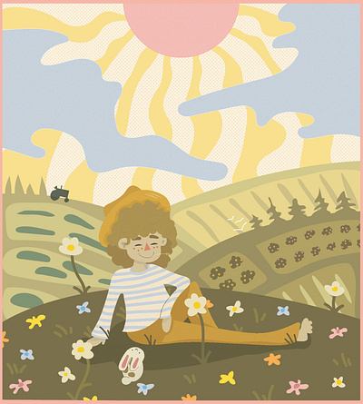 Happy Farmer cute farmer graphic design illustration illustrator