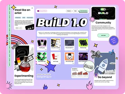 BuiLD 1.0 Poster branding build design designdrug illustration logo minimal poster ui watchmegrow