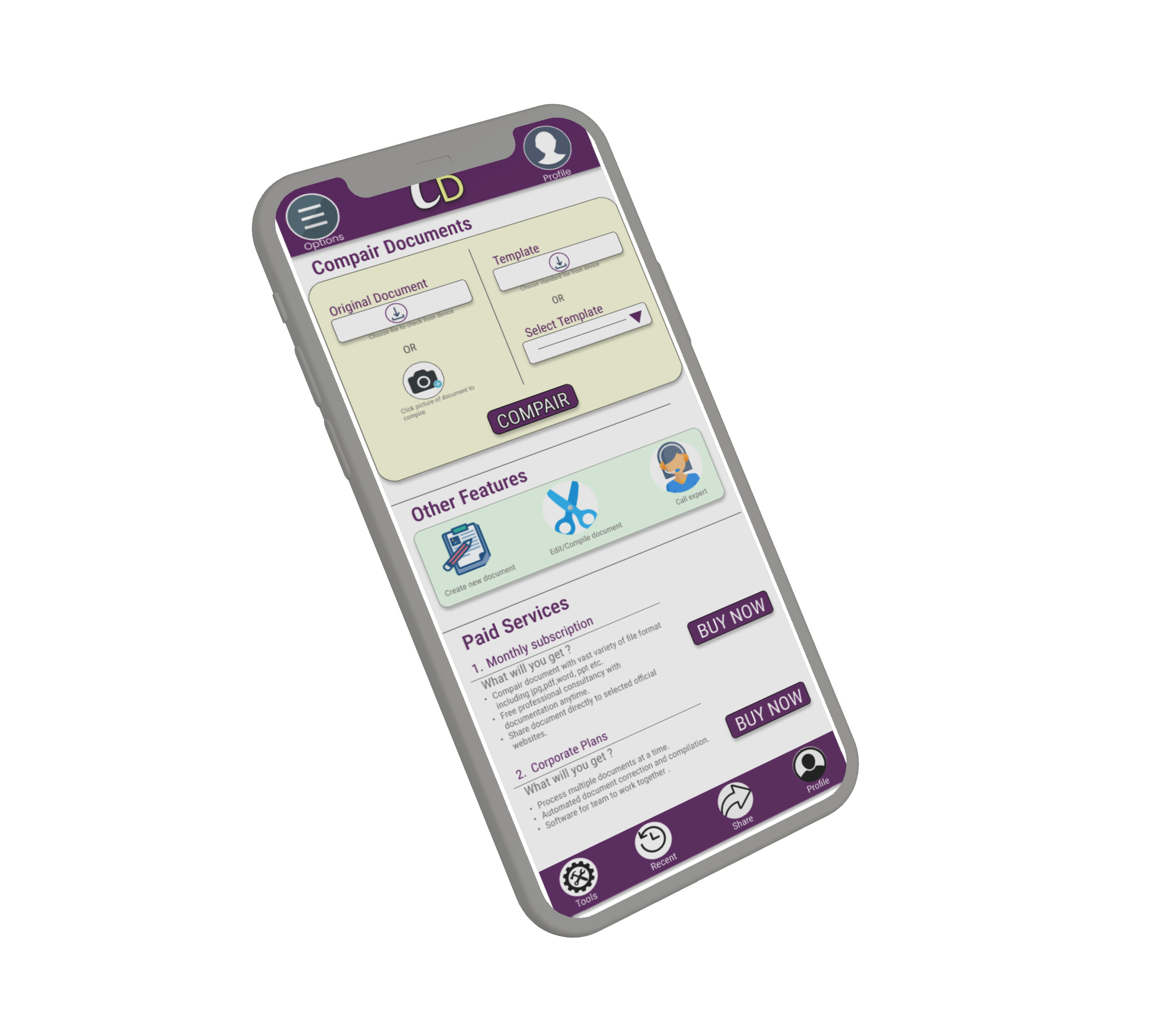 Document Comparing App