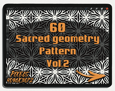 Vol.2: 60 Geometric Patterns with Unique Ornaments for Creative geometric design geometric patterns graphic design high quality patterns patterns symmetry vector patterns