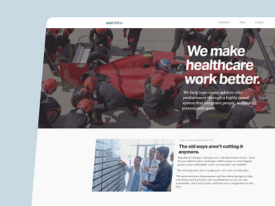 Acombina Website healthcare web design web development wordpress