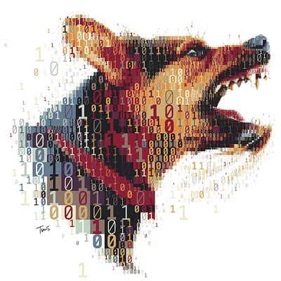 Cyber Watchdog arts collage cover illustration cyberculture cybersecurity design editorial illustration illustration mosaic photomosaic visualdesign