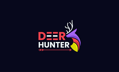 Deer Hunter 3d animation app awesome logo best logo brand brand identity branding creative logo design graphic design icon illustration logo logo design motion graphics typography ui ux vector