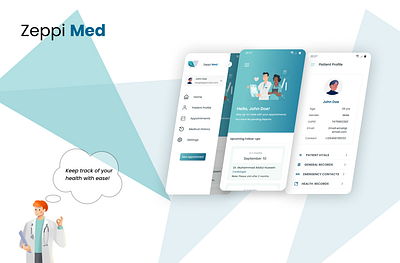 ZeppiMed Application (Ui/Ux) app branding design figma graphic design illustration logo typography ui ux vector