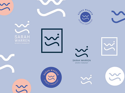 Sarah Warren Sports Therapist branding design devon designer graphic design icon illustration logo pastels physiotherapist sports rehab typography ui vector