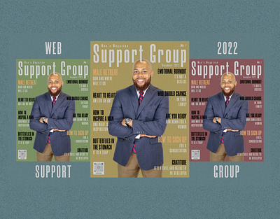 Cover design for men's magazine “Support Group” branding design graphic design magazine typography