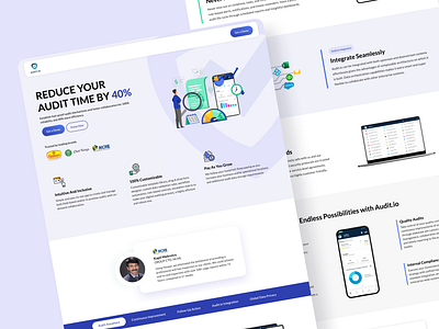 Audit.io Landing Page | Design & Development landing page product landing page ui ui design user interface ux ux design web web design web page