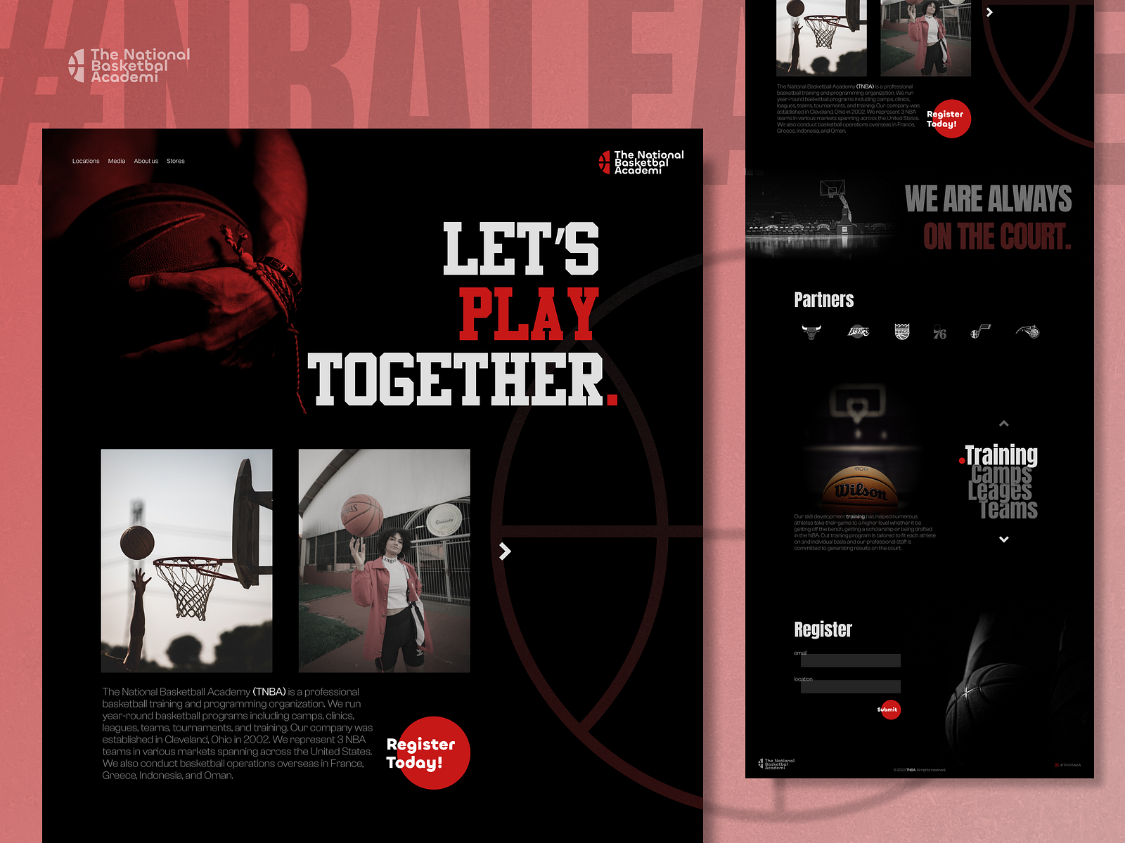 Basketball Academy Landing Page by Mohamad Salari on Dribbble