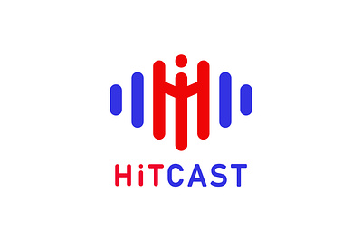 Logo design HiTCAST hit logo logo podcast podcast logo podcast logo design
