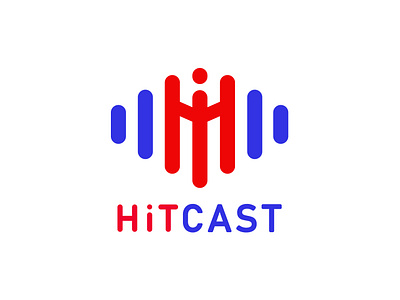 Logo design HiTCAST hit logo logo podcast podcast logo podcast logo design