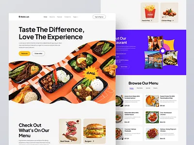 Restaurant Landing Page Design design food homepage landing page landing page design modern design restaurant uihut web design web design ui webdesign website website design webtemplate