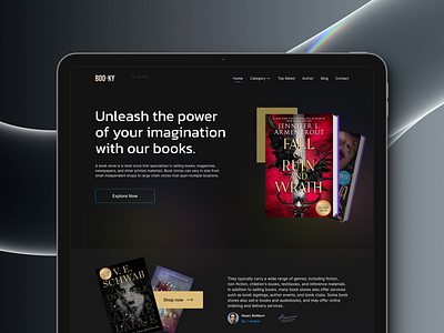 BOO-KY - Book Store Website Design book online store book shop book store bookshelf desktop ebook ecommerce interface landing page minimal online book store ui ui design user dashboard ux ui design web design website website design website landing page