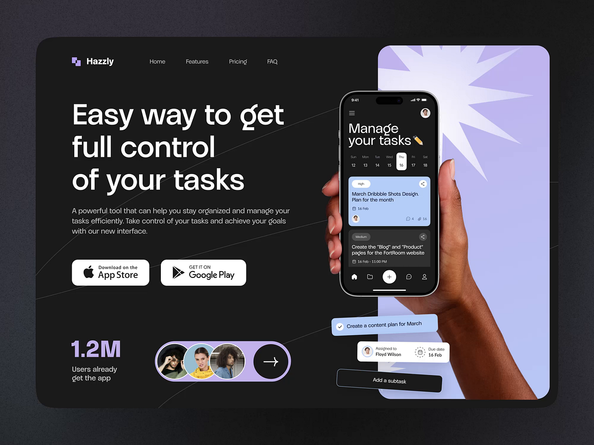Web design: landing page UI by Ronas IT | UI/UX Team on Dribbble