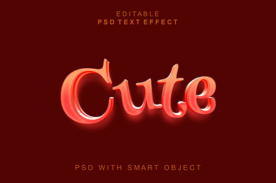 Cute 3d text effect in photoshop style