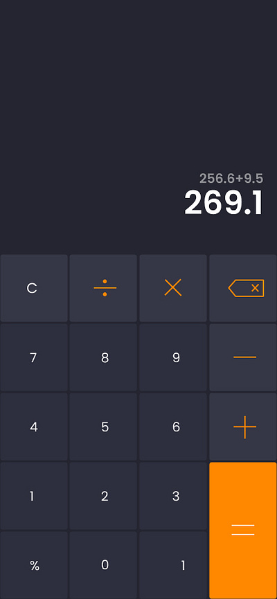 calculator daily ui challenge