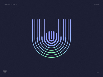 Letter U - UFO. 36 Days of Type. Day 21 blockchain branding connection cosmic for sale galaxy gradient icon identity lettering logo rays signal space tech u logo ufo unused wifi wires