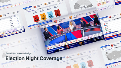 Election Night Coverage User-interface Design adobexd app app design branding design figma graphic design illustration interface logo ui uiux ux uxui