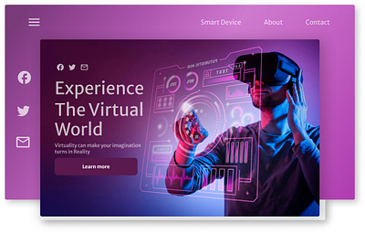 #DailyUI, Day-073:- Virtual Reality branding concept dailyui dailyuichallenge design ui virtual reality virtual world