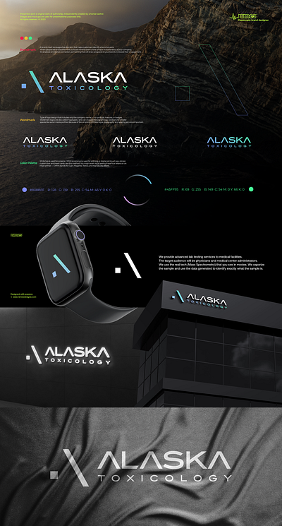 Alaska Toxicology Branding branding design gradient graphic design graphic designer illustration logo logo design logo designer logodesign modern startup tech designer technology ui