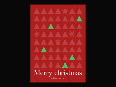 Poster Merry Christmas branding design graphic design illustration minimal typography