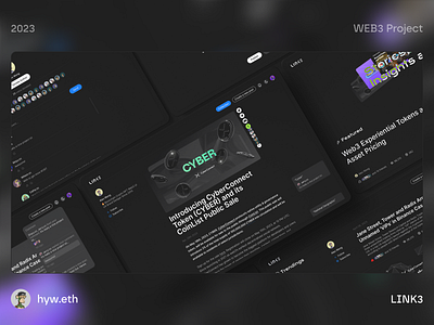 Link3 V4.0 - NFT & Web3 Stories, Guides and Insights at Link3 bitcoin blockchain btc crypto design index landing page minimal minimalist nft post social socialfi ui web web3 website