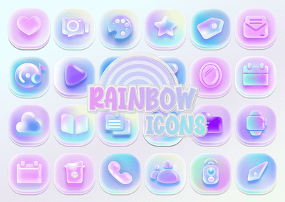 Rainbow Icons design icons illustration