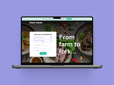Food4Mood - UI Design branding design desktop experience design food website ui ui design user experience user experience design user interface user interface design