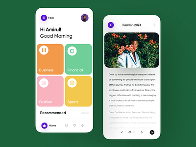 News App UI blog blog app blog post bloging design home screen ios minimal app mobile ui modern app news news app news blog news ui ui ux