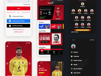 AlAhly FC | Mobile Application app application branding design fc football graphic design soccer ui ux