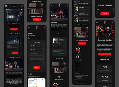 Fitness Web App app branding design ui ux