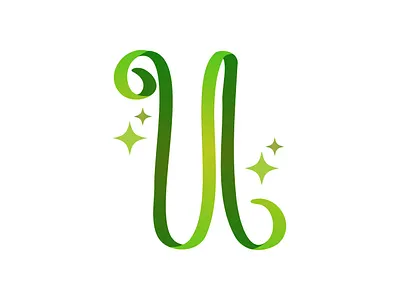 36 Days of Type - U adobe illustrator design gradient grain graphic design grass green illustration illustrator letter lettering nature noise plant sparkles texture type typography u vector