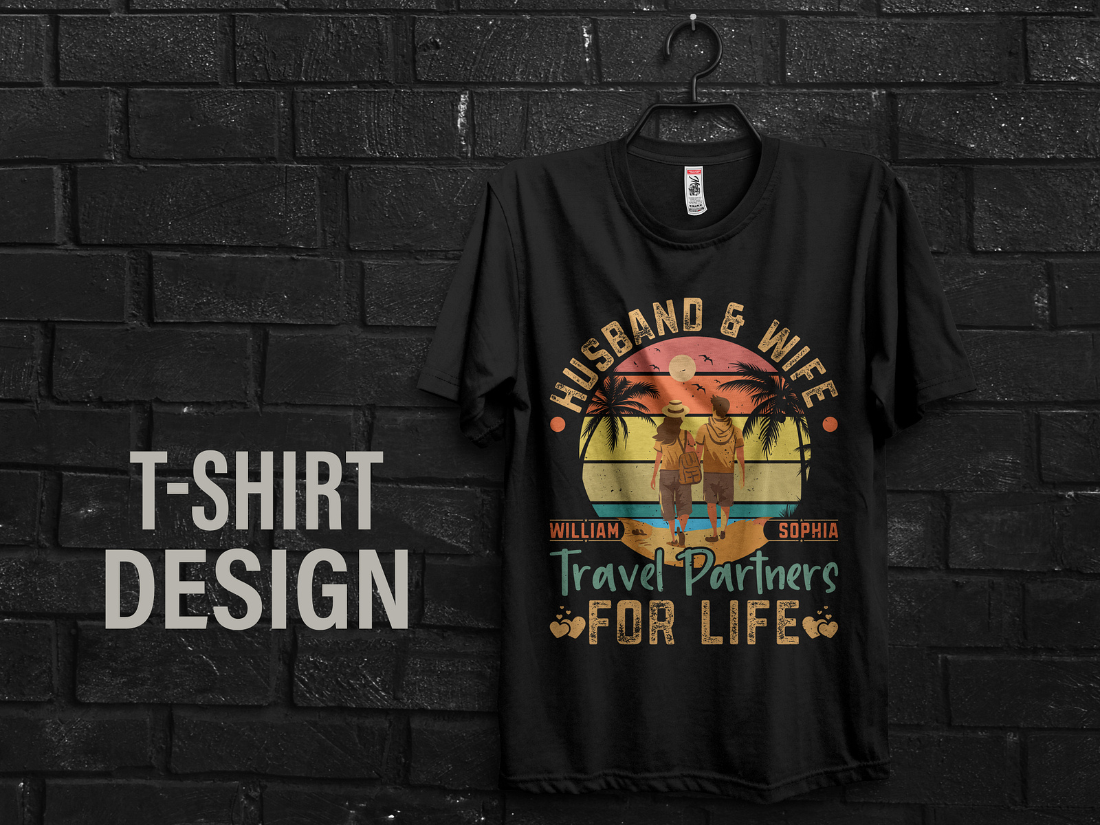 Husband and wife travel T-shirt Design by Muhammad Rimel on Dribbble