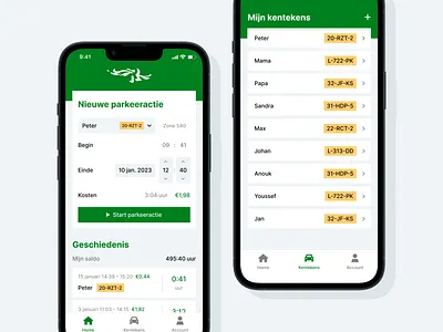 Guest parking app app car clean design dutch green grey iphone minimal mobile netherlands park parking phone rotterdam sharp travel utility white