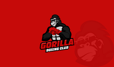 Gorilla Boxing Club art boxing logo branding character logo design gorilla logo design illustration logo mascot