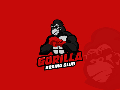 Gorilla Boxing Club art boxing logo branding character logo design gorilla logo design illustration logo mascot